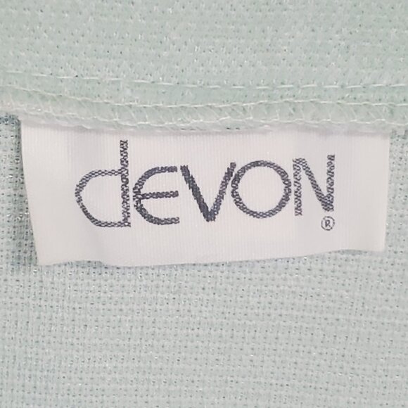 Vintage 1970's Devon ILGWU Pistachio Green Pencil Skirt Size 12 Lustrous Buttons - Picture 8 of 10